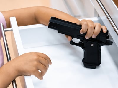 child firearm safety zoomed in high quality
